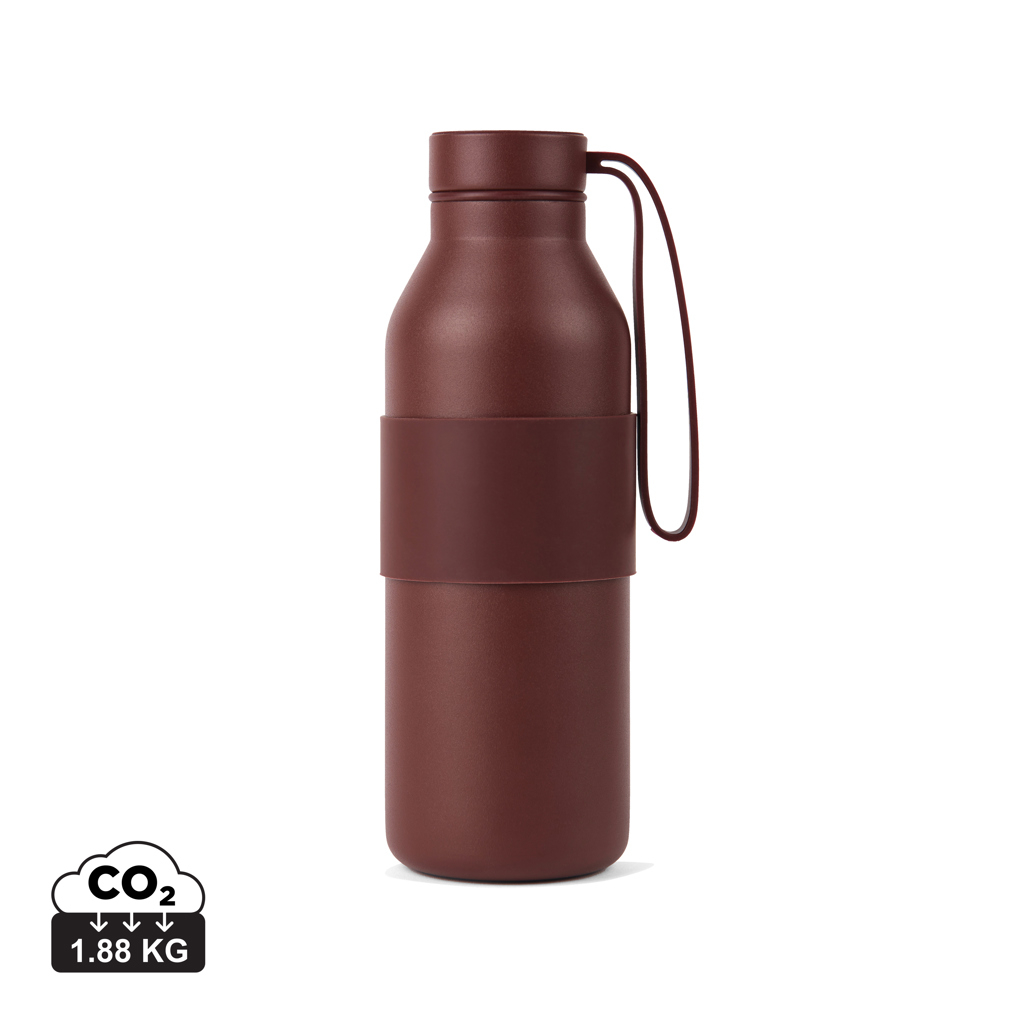 Gourde isotherme publicitaire 500 ml antidérapante Niro rouge bordeaux